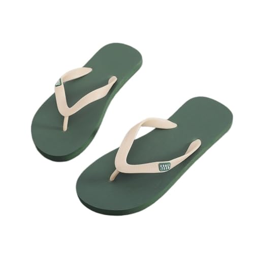 Hausschuhe Flip-Flops mit weicher Sohle for Herren – atmungsaktive Strandsandalen(Green,43 EU) von Dazengzeng