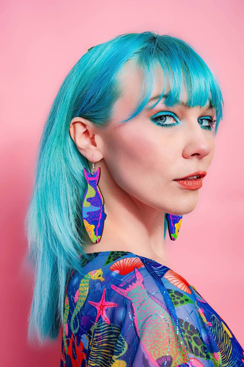 Papagei Fisch Ohrringe - Unter Dem Meer, Statement Ohrringe, Farbenfroher Schmuck von DazzleAndJolt