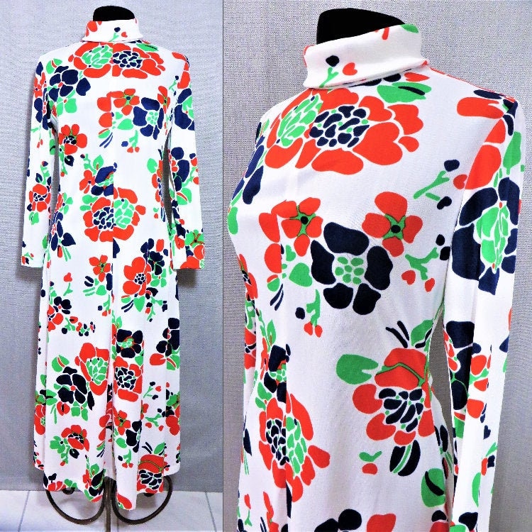 70Er Jahre Mod Florales Abstraktes Maxi Kleid Buntes Retro Polyester Langes Etuikleid Mooday Street Von Puritan Größe 12 Brust 36 70Er Jahre Mod Florales Abstraktes Maxi Kleid Buntes Retro Polyester Langes Etuikleid Mooday Street Von Puritan Größe 12 Brust 36 von DazzleMyDay