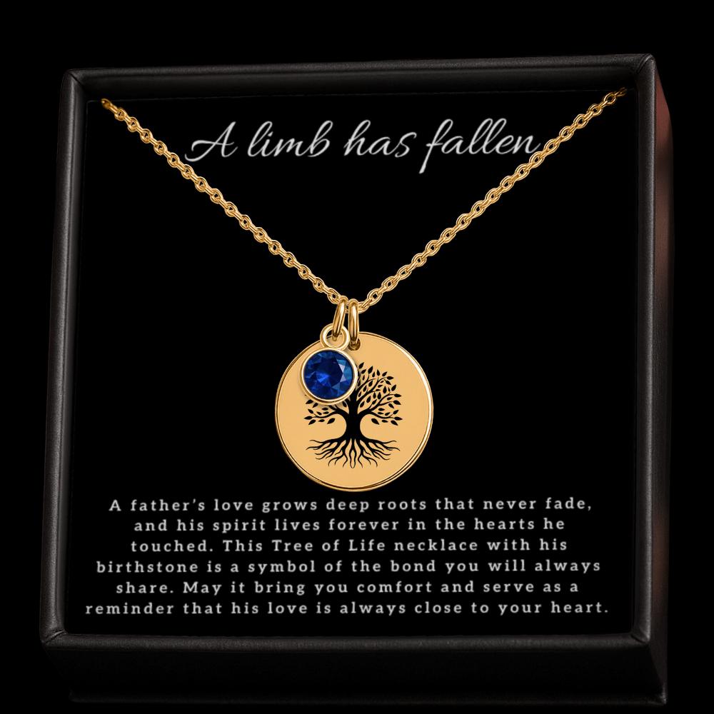 Gedenk Geburtsstein Halskette Verlust Des Vaters Sympathie Geschenk von DazzlingDrops