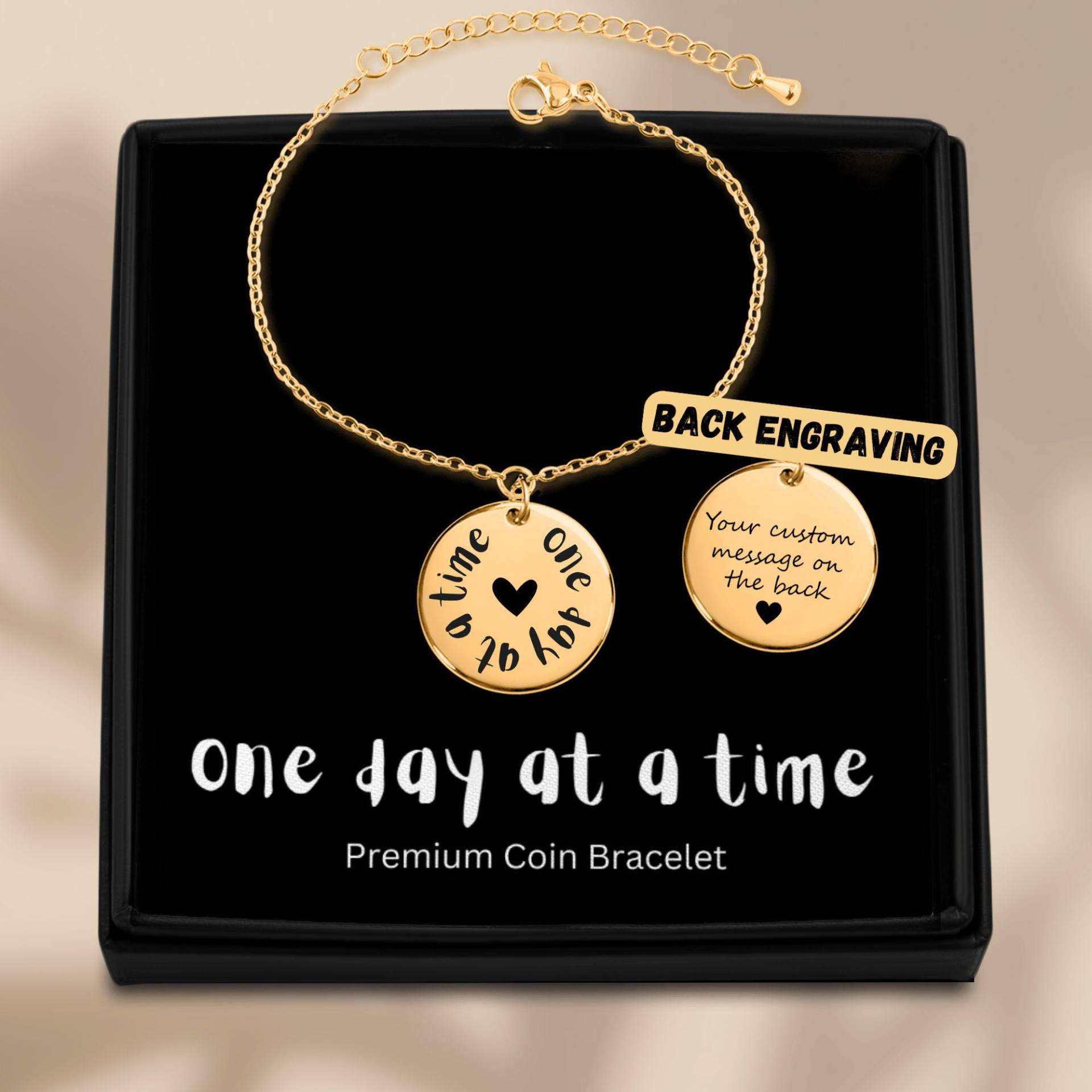 Personalisierte Ein Tag Nach Dem Anderen Armband Edelstahl, Gold Oder Roségold von DazzlingDrops