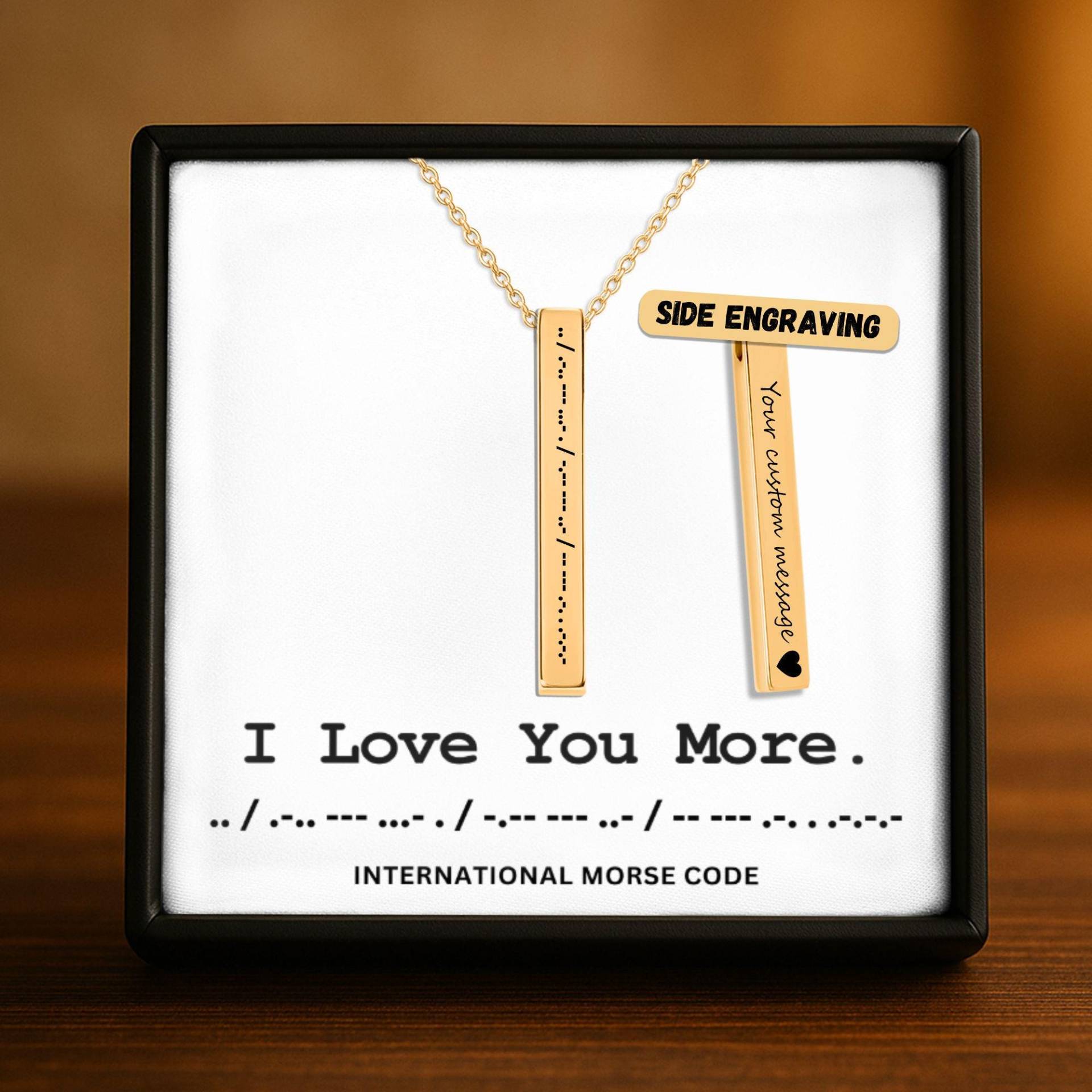 "Personalisierte "Ich Liebe Dich" Morse-Code-Halskette, Versteckte Mitteilung." von DazzlingDrops