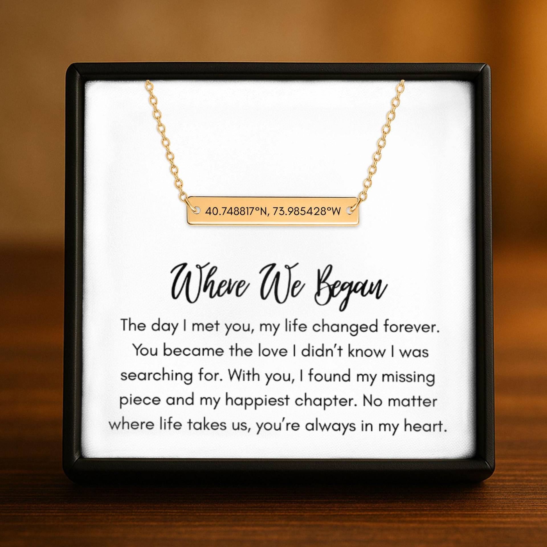 Personalisierte Koordinaten Halskette, Wo Wir Uns Trafen von DazzlingDrops