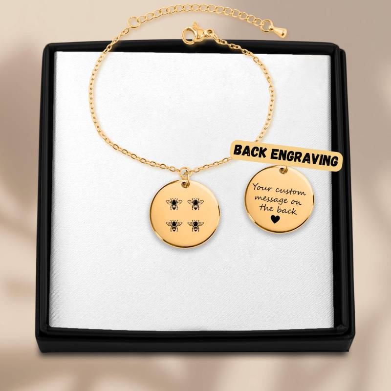 Personalisiertes 18K Vergoldetes Armband, Personalisierte Gravur von DazzlingDrops