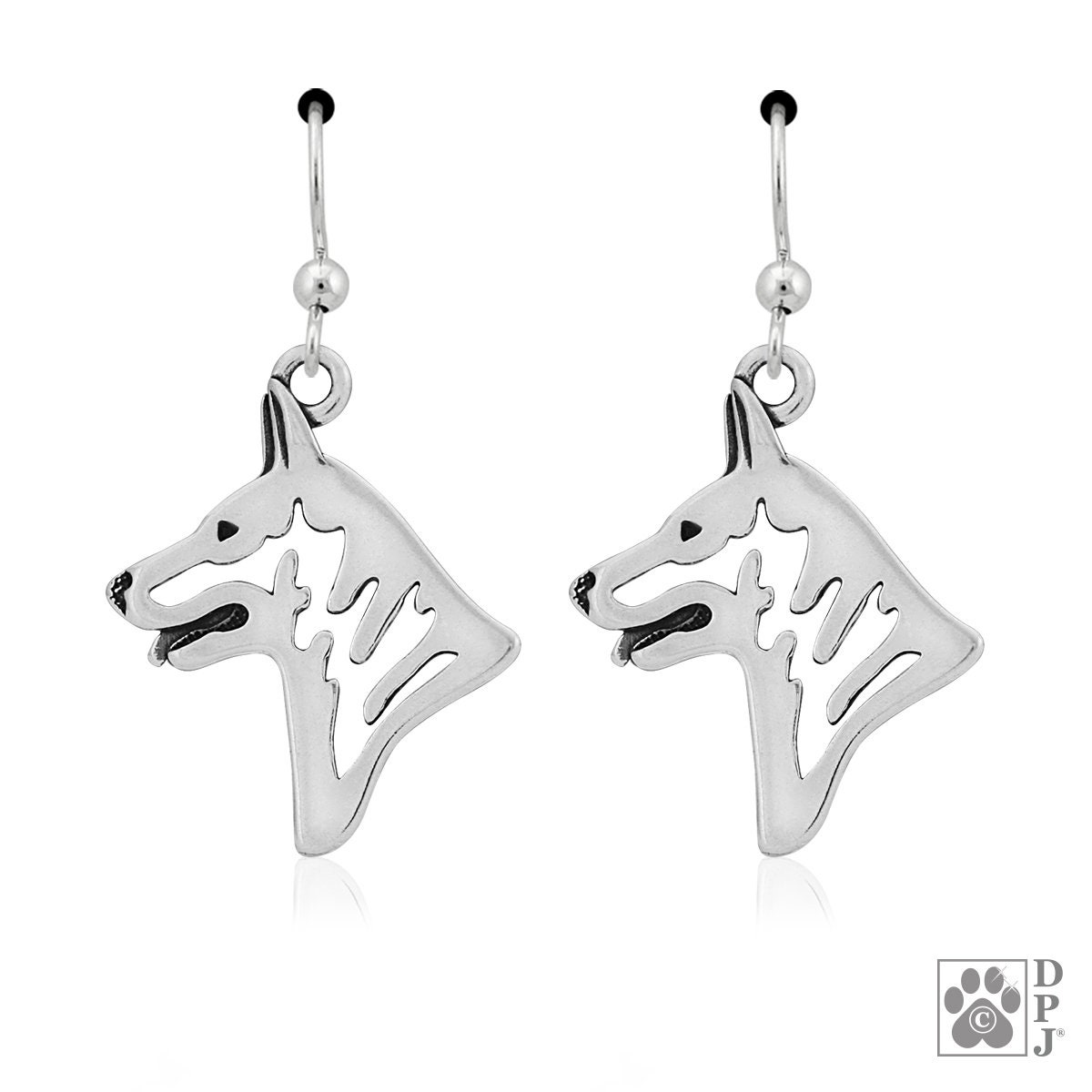 Weiße Hirtenohrringe in Sterling Silber Weiße Hirtenohrringe in Sterling Silber von DazzlingPawsJewelry