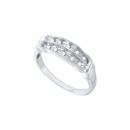 1/8 Karat Gesamtkaratgewicht Diamant Damen Clusperband, Weißgold, Diamant, Weißgold, Diamant 1/8 Karat Gesamtkaratgewicht Diamant Damen Clusperband, Weißgold, Diamant, Weißgold, Diamant von DazzlingRock Collection