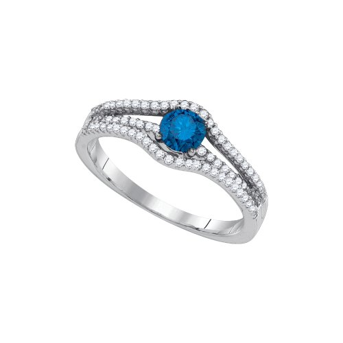 Dazzlingrock Collection 5/8 Karat Gesamtkaratgewicht blauer Diamantring Weißgold Diamant, Weißgold, Diamant Dazzlingrock Collection 5/8 Karat Gesamtkaratgewicht blauer Diamantring Weißgold Diamant, Weißgold, Diamant von DazzlingRock Collection