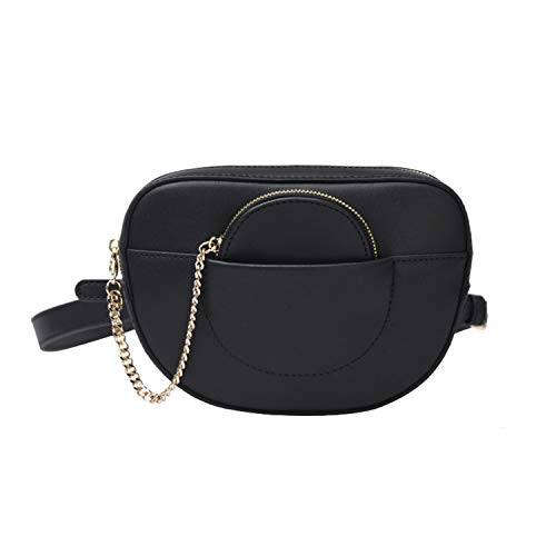 Gürteltasche Damen Stylisch Bauchtasche Elegant Klein Hüfttasche Leder Handytasche Mini Taschen Fanny Packs Schwarz von Dboar