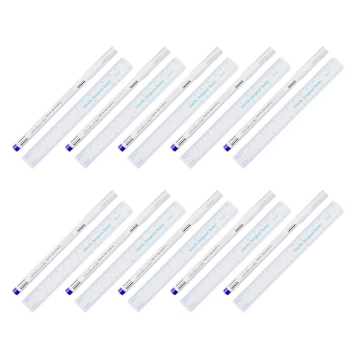 10pcs Doppelspitze Microblading Marker Mit Papier Lineal Wasserdichtes Haut Make Up Positionierung Für Augenbrauen Doppelende Marker von Dcaknri