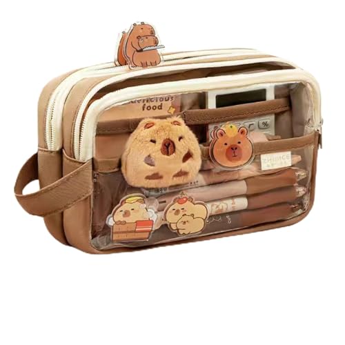 Cartoon Animal Bleistift Gehäuse Ästhetischer Stiftbeutel Große Kapazität Beutel Schön Mit Aufkleber Schöner Capybara Stiftbeutel Geschenk Für Schüler von Dcaknri