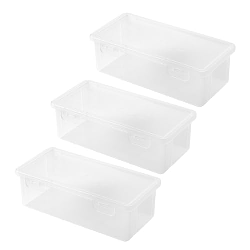 Dcaknri 2/3 x transparentes, hartes Federmäppchen, wasserabweisend, stapelbar, für Skizzen, Pinsel, Aquarellstifte, Organizer, 3 Packungen von Dcaknri