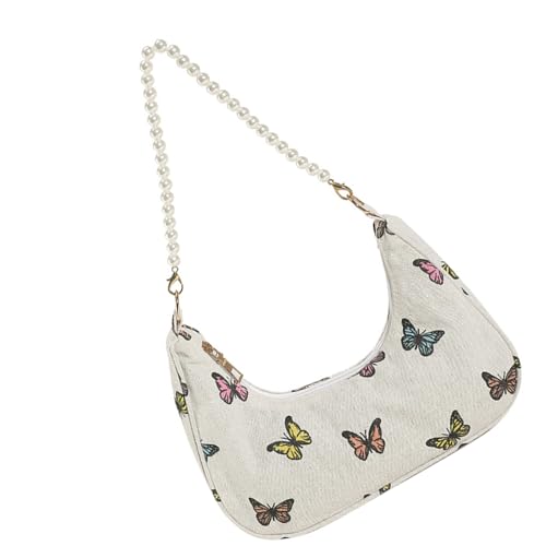 Dcaknri Blumengestickte Achselbeutel Ergonomischer Gelegentlicher Schulterbeutel Kompaktes Abendtaschen Für Den Alltag Carry Wattewollbeutel von Dcaknri