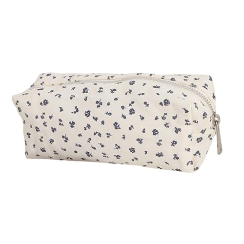 Dcaknri Federmäppchen mit Schleifen, praktische Tasche, großes Fassungsvermögen, für Stifte, Make-up, ästhetische Organizer, Beutel, Schleifen, Make-up-Tasche, große Kapazität, marineblau von Dcaknri