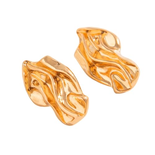 Dcaknri Handgefertigter Damenschmuck, einzigartige geometrische Legierung Ohrstecker für Frauen, modisches und leichtes Schmuck-Accessoire für den Alltag oder Partys von Dcaknri