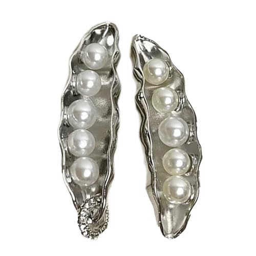 Dcaknri Handgefertigter Damenschmuck, multifunktionaler Vintage-Stil, metallbeschichtete baumelnde Ohrringe mit Kunstperlen für Frauen, Modeschmuck von Dcaknri