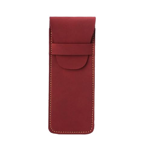 Dcaknri Retro-Federmäppchen, Leder, Stifteetui, Schule, Bürobedarf für Studenten, geräumige Aufbewahrung, Retro-Tasche, Box, einfacher Stift, Schule, Bürobedarf, B von Dcaknri