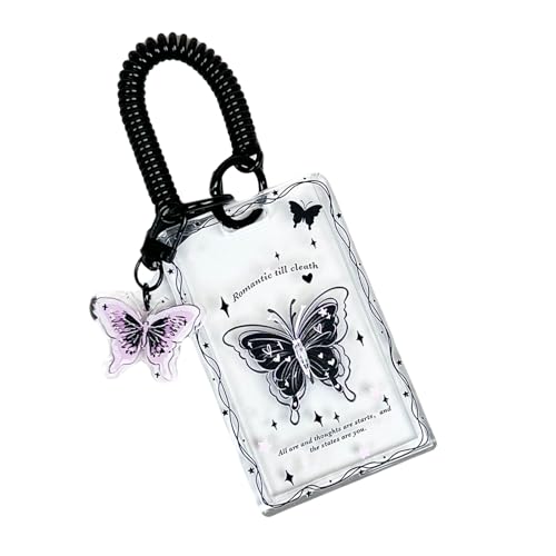 Dcaknri Schiebeverschluss Kartenhülle Klar Halter Business Protector Schieben Öffnen für Karten Mode Kartenschutz von Dcaknri