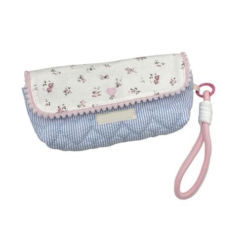 Federmäppchen mit Blumenmuster, tragbar, Stifteetui, Aufbewahrungstasche, Reise-Make-up-Tasche für Studenten, Frauen, Reise-Federmäppchen, C von Dcaknri
