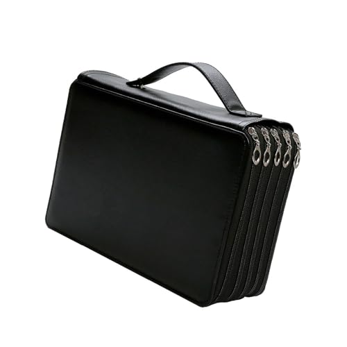 Federmäppchen mit hoher Kapazität, 252 Fächer, Reißverschluss, für Künstler, Studenten, große Kapazität, Etui, Künstler-Federmäppchen, Schwarz von Dcaknri