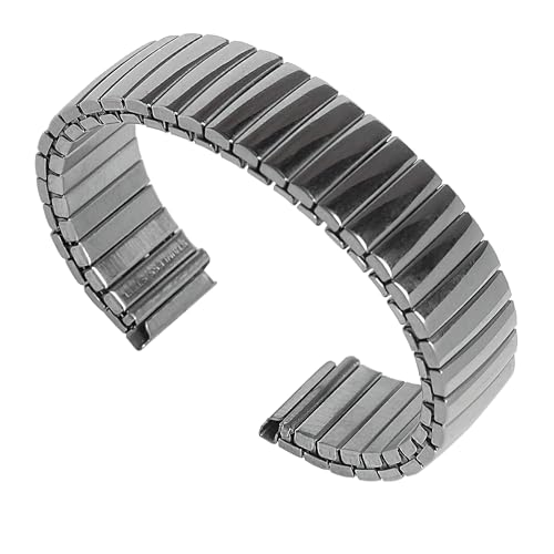 Dcasmo group Fixoflex Uhrenarmband, 14 mm, glänzend, für Herren, Vintage, Les 1960 1970, Original-Armband aus Edelstahl, elastisch, antikes traditionelles Uhrenband von Dcasmo group