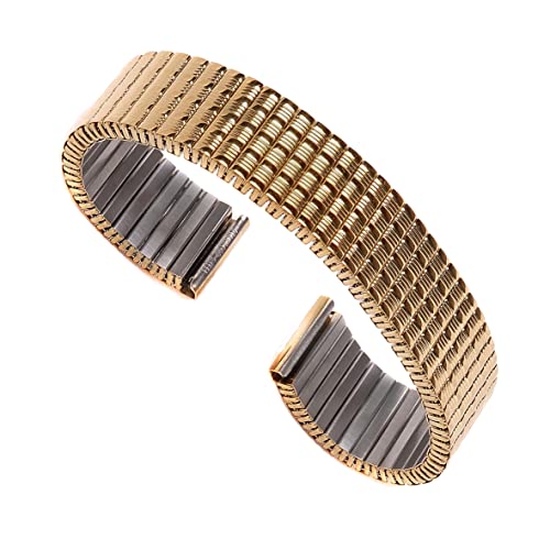 Dcasmo group Fixoflex Speidel Gold Uhrenarmband 14 mm für Herren New Old Stock 1970 - Original Vintage Elastisches und Verstellbares Armband - Flexband aus der Antiken Uhrmacherkunst von Dcasmo group