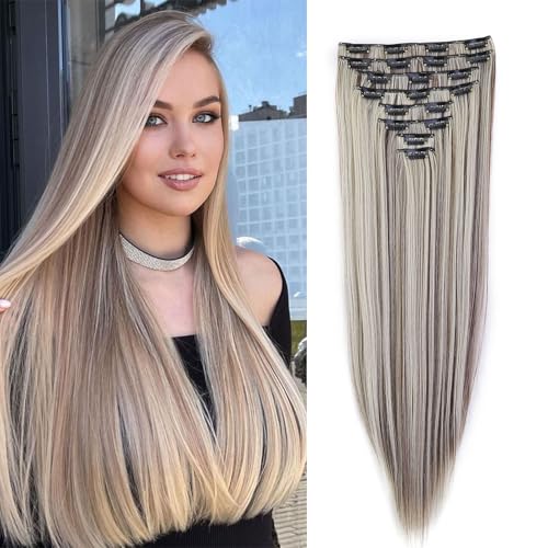 Dcbaboo Clip in Extensions Glatt Rot 8PCS 60cm Clip in Haarteil Haarverlängerung Extensions Synthetik Lange wie Echthaar Günstig Haarextension für Frauen, Hellbraun & Bleiche Blondine Dcbaboo Clip in Extensions Glatt Rot 8PCS 60cm Clip in Haarteil Haarverlängerung Extensions Synthetik Lange wie Echthaar Günstig Haarextension für Frauen, Hellbraun & Bleiche Blondine von Dcbaboo