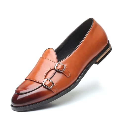 Double Monkstraps Herren Brogues Loafer Derby Oxfords Formale Abendschuhe Slip On Bequem Freizeitschuhe,Gelb,40 EU Double Monkstraps Herren Brogues Loafer Derby Oxfords Formale Abendschuhe Slip On Bequem Freizeitschuhe,Gelb,40 EU von Dcbdx