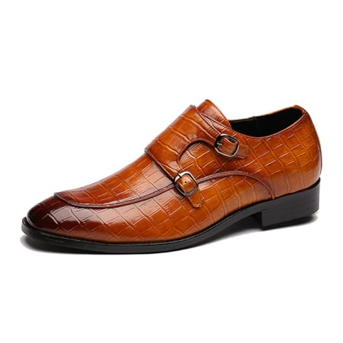 Herren Double Monkstraps Slip On Anzugschuhe Freizeitschuhe Hochzeitsschuhe Derby Oxfords Lederschuhe,Gelb,48 EU Herren Double Monkstraps Slip On Anzugschuhe Freizeitschuhe Hochzeitsschuhe Derby Oxfords Lederschuhe,Gelb,48 EU von Dcbdx