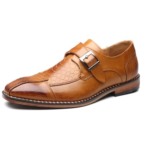 Herren Monk Strap Brogues Loafer Smart Formale Mokassins Abendschuhe Freizeitschuhe ,Gelb,41 EU Herren Monk Strap Brogues Loafer Smart Formale Mokassins Abendschuhe Freizeitschuhe ,Gelb,41 EU von Dcbdx