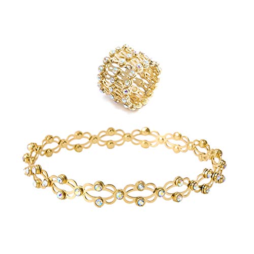 Dcfbkl 2-in-1 einziehbare Ringe für kreative dehnbare Drehung, zusammenklappbar, Kristall-Teleskop-Ringe, für Juden, Herren, schwarze Kette, Gold-color, Wie beschrieben, Wie beschrieben Dcfbkl 2-in-1 einziehbare Ringe für kreative dehnbare Drehung, zusammenklappbar, Kristall-Teleskop-Ringe, für Juden, Herren, schwarze Kette, Gold-color, Wie beschrieben, Wie beschrieben von Dcfbkl