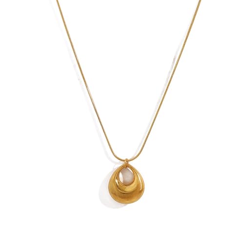Dcfbkl Modische Hohle Tropfenform Anhänger Halskette Edelstahl Geometrische Halskette Damen Accessoires für den Alltag Modische Statement Halskette Dcfbkl Modische Hohle Tropfenform Anhänger Halskette Edelstahl Geometrische Halskette Damen Accessoires für den Alltag Modische Statement Halskette von Dcfbkl
