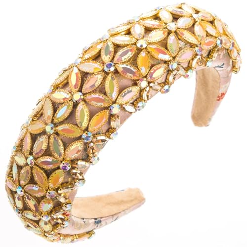 Damen-Haarbänder mit Strasssteinen, Kristall-Stirnband, Palast-Stil, Waschgesicht, Haar-Accessoires von Dcvmvmn