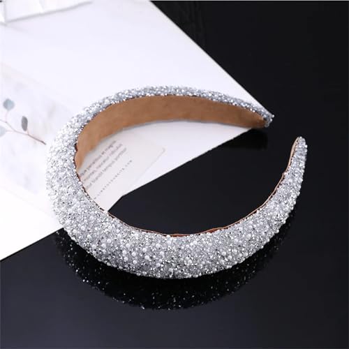 Damen-Haarband mit Strasssteinen, breite Haarreifen von Dcvmvmn