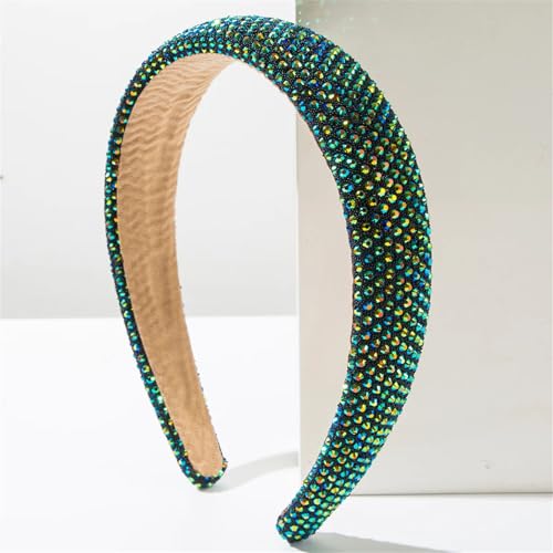 Damen Haarband mit breiter Krempe, Diamant, glänzend, klassisches Party-Stirnband, Haar-Accessoires von Dcvmvmn