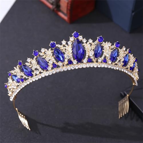 Dcvmvmn Braut-Tiaras, Krone mit Kämmen, Strass, Festzug, Prinzessin, Kopfschmuck, Hochzeits-Haarschmuck von Dcvmvmn
