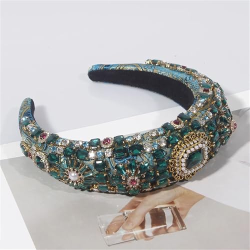 Dcvmvmn Breiter Haarreif für Damen, Party, Basteln, Strass, elastisches Haarband, Haarschmuck, Haarreifen von Dcvmvmn