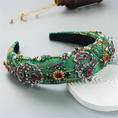 Dcvmvmn Breiter Haarreif für Damen, Party, Basteln, Strass, elastisches Haarband, Haarschmuck, Haarreifen von Dcvmvmn