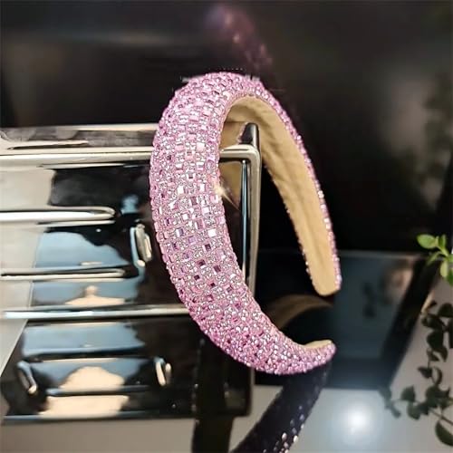 Dcvmvmn Damen-Haarbänder mit Kristall, gekräuselt, Hochzeitsfeier-Zubehör von Dcvmvmn