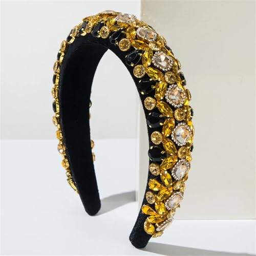 Dcvmvmn Damen-Haarbänder mit Strasssteinen, handgenäht, Perlen, breiter Rand, Haarschmuck von Dcvmvmn