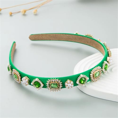 Dcvmvmn Damen-Haarbänder mit Strasssteinen und Perlen, Vintage-Haarschmuck, verzierter Haarreifen von Dcvmvmn