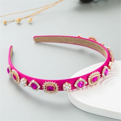 Dcvmvmn Damen-Haarbänder mit Strasssteinen und Perlen, Vintage-Haarschmuck, verzierter Haarreifen von Dcvmvmn