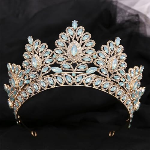 Dcvmvmn Damen Kristall Wassertropfen Tiara Krone Hochzeit Party Elegante Brautkrone Haarschmuck von Dcvmvmn