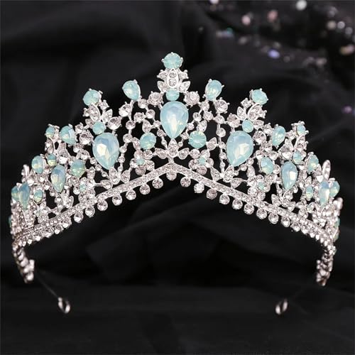 Dcvmvmn Damen Kristall Wassertropfen Tiara Krone Hochzeit Party Elegante Brautkrone Haarschmuck von Dcvmvmn
