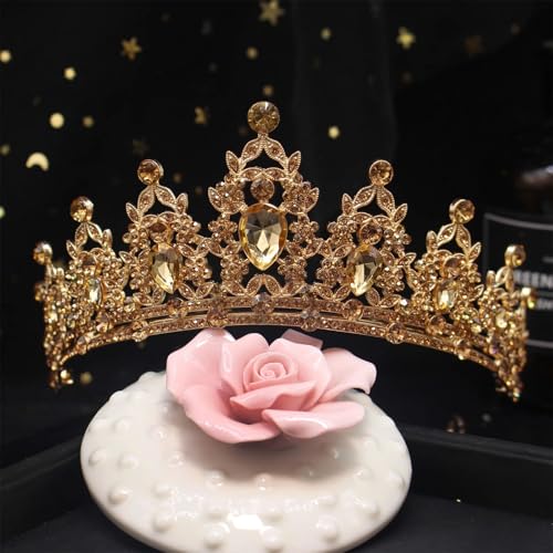 Dcvmvmn Damen Tiara Vintage Kristall Hochzeit Tiaras Krone Strass Braut Haarschmuck Stirnbänder von Dcvmvmn
