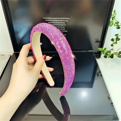 Dcvmvmn Gepolstertes Haarband für Damen, Kristall, Strasssteine, für Party, Urlaub, Kopfschmuck, farbenfroher Kopfschmuck von Dcvmvmn