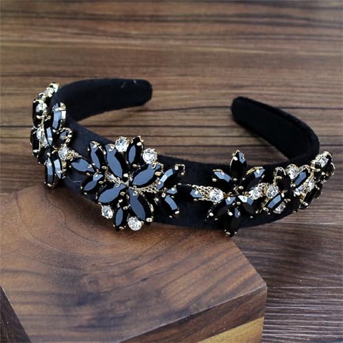 Dcvmvmn Handgefertigter Haarreif für Damen, mit Kristallsteinen, Strass, Hochzeits-Haarband, Haarschmuck von Dcvmvmn