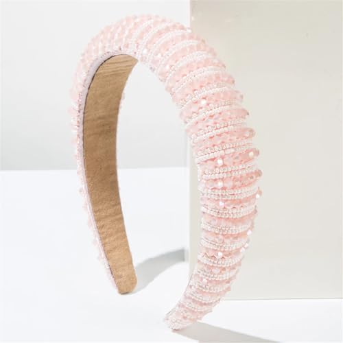 Dcvmvmn Handgefertigtes Damen-Stirnband mit Kristallen, für den Außenbereich, Strass-Haarbänder für Hochzeitszubehör von Dcvmvmn