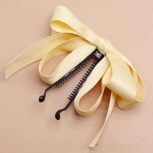 Haarspange für Damen, Schleife, doppelschichtig, Schachtelhalm, modisches Haar-Accessoire von Dcvmvmn
