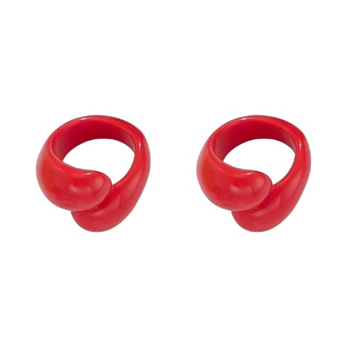 Angenehmer Tragekomfort, unregelmäßig, geometrisch, doppelte Tröpfchen, offene Manschette, Fingerschmuck, Hochzeitsschmuck für Mode-Enthusiasten, bequem zu tragen von Ddujbtp