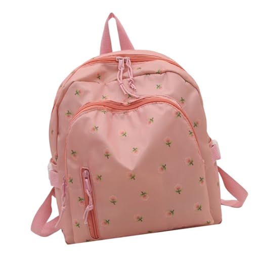 Ddujbtp 2025 Niedlicher adretter Rucksack, hübscher Blumendruck, Cottagecores, ästhetischer Rucksack, Laptop, Tagesrucksack, Arbeit, Pendler, rose, Taschen-Organizer von Ddujbtp